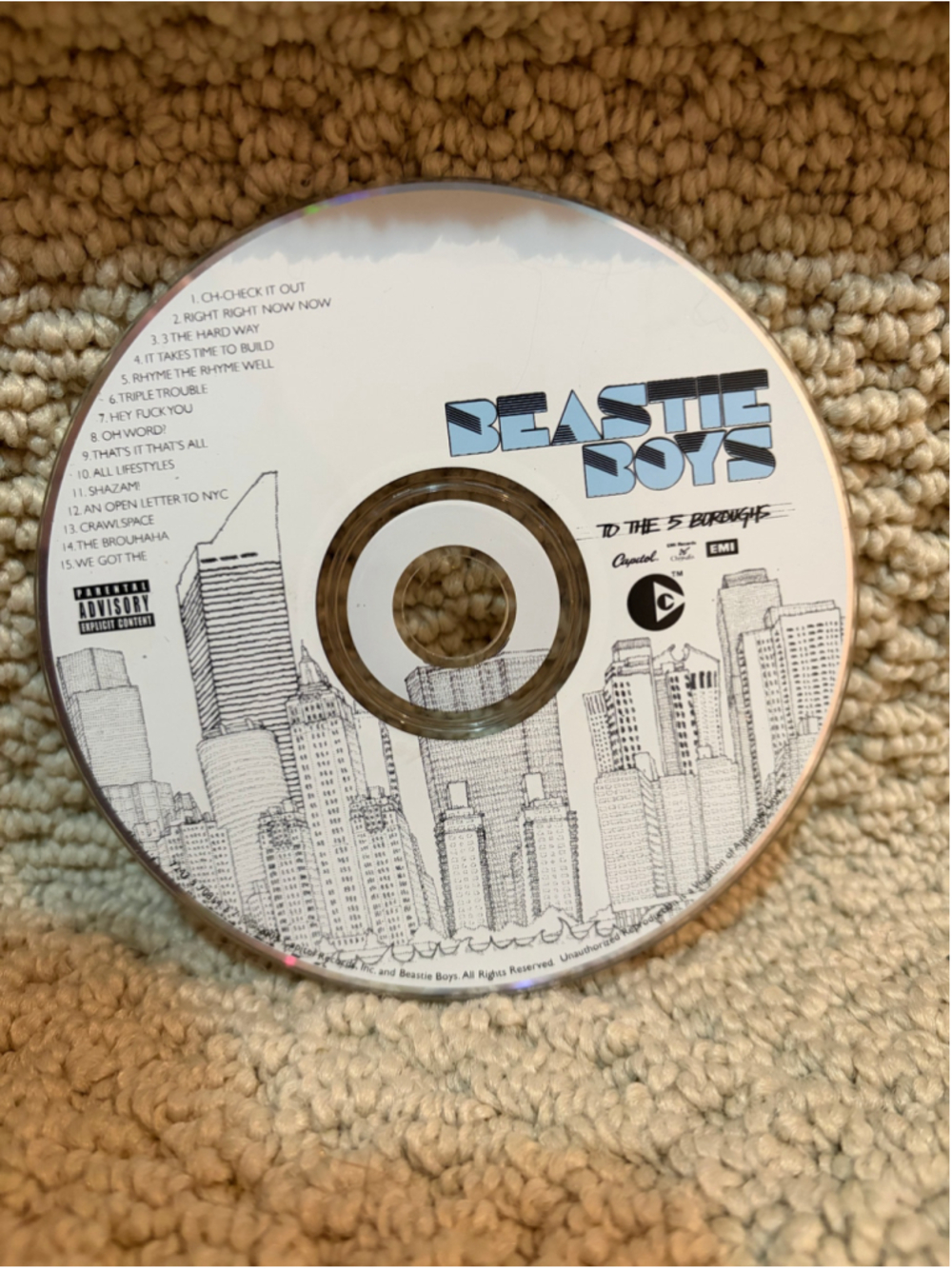 Beastie Boys To The 5 Boroughs CD Album White Blue